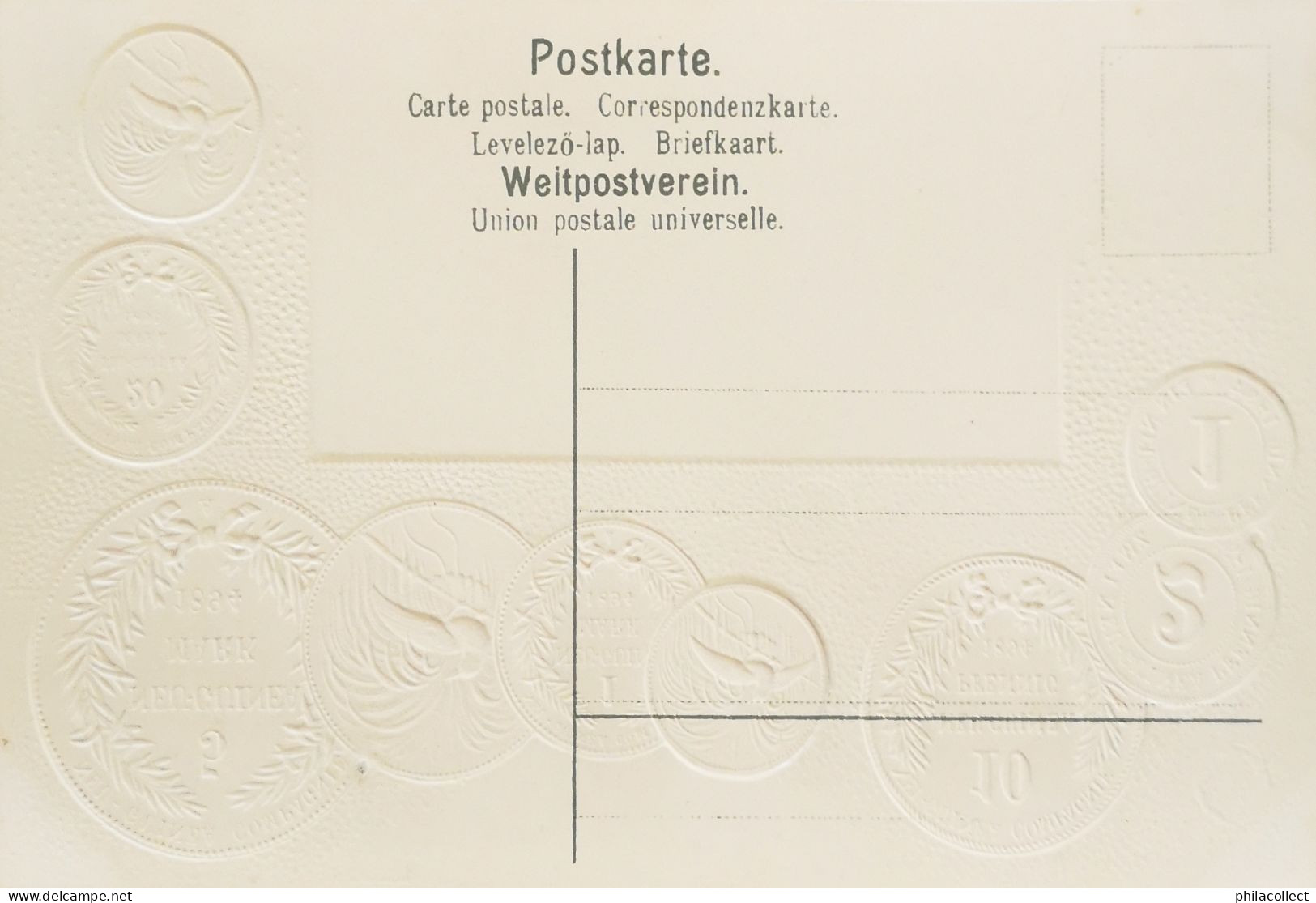 Deutsch Neuguinea // Münzkarte Prägedruck - Coin Card Embossed  19?? - Coins (pictures)