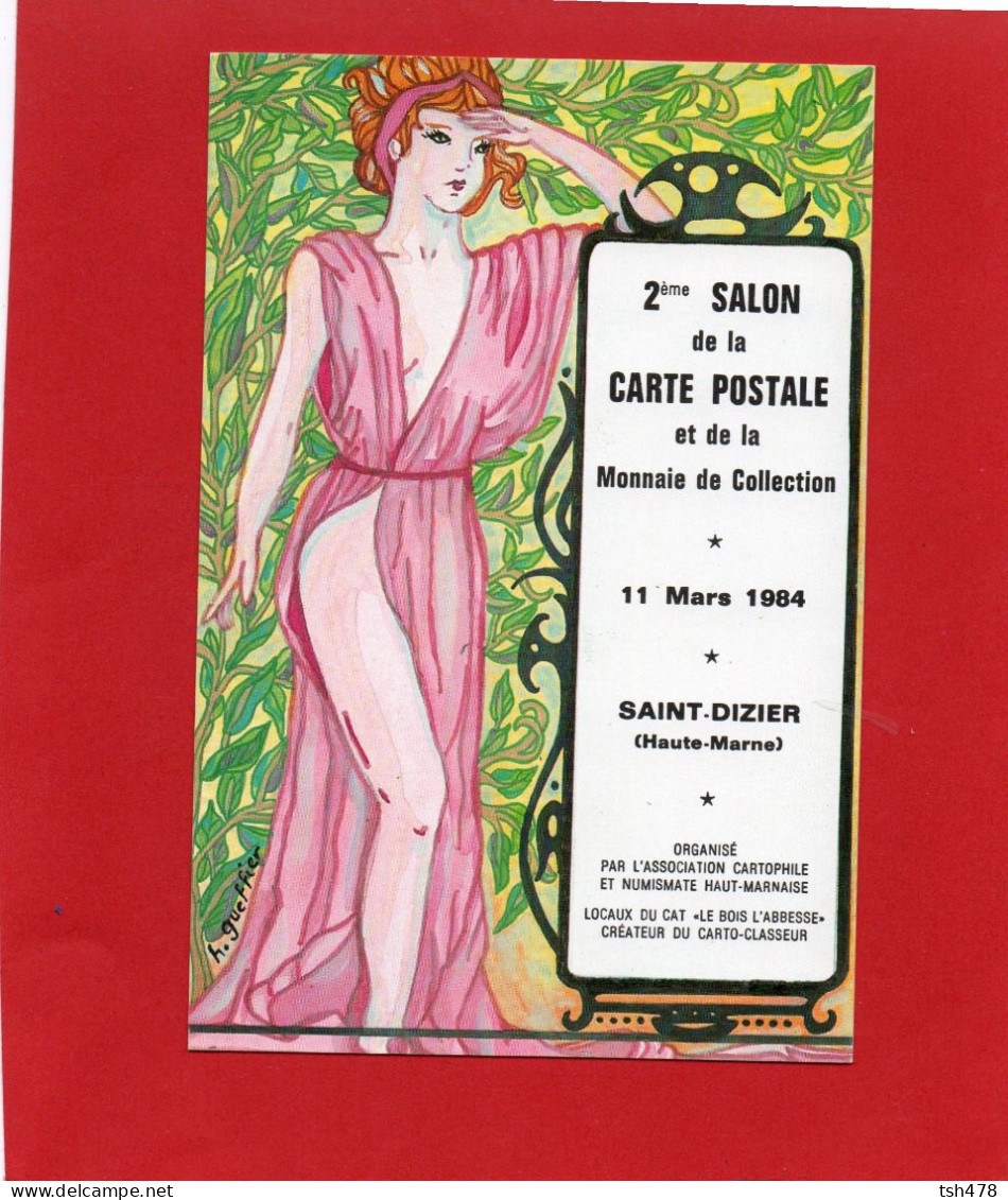 52---SAINT-DIZIER--2 ème Salon De La Carte Postale--11 Mars 1984--( Illustration  ? )--voir 2 Scans - Bourses & Salons De Collections
