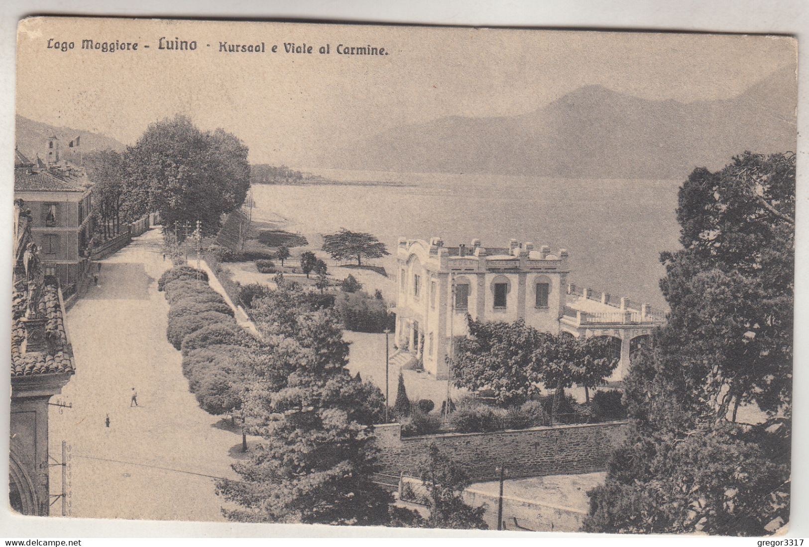 C6193) Lago Maggiore - LUINO - Kursaal E Viale Al Carmine - OLD ! 1913 - Luino