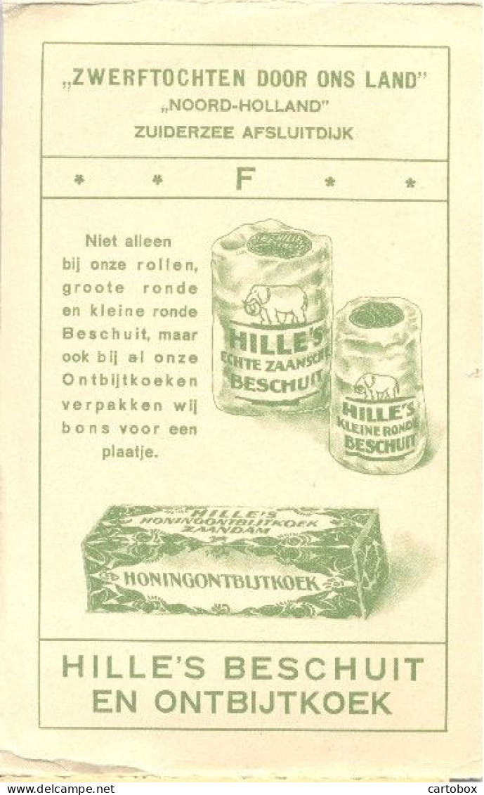 Afsluitdijk (reclameplaatje Hille Beschuit) 2 X Scan - Den Oever (& Afsluitdijk)