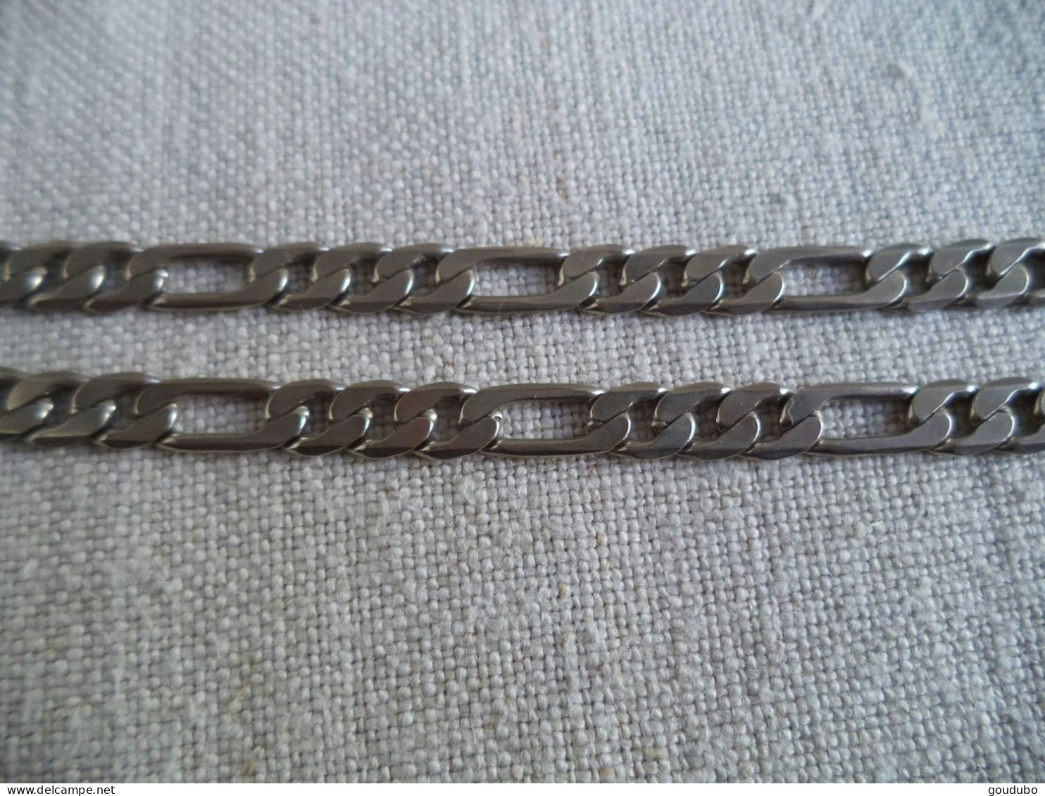 Collier Chaîne Plaqué Argent 925 Mailles Plates. - Necklaces/Chains