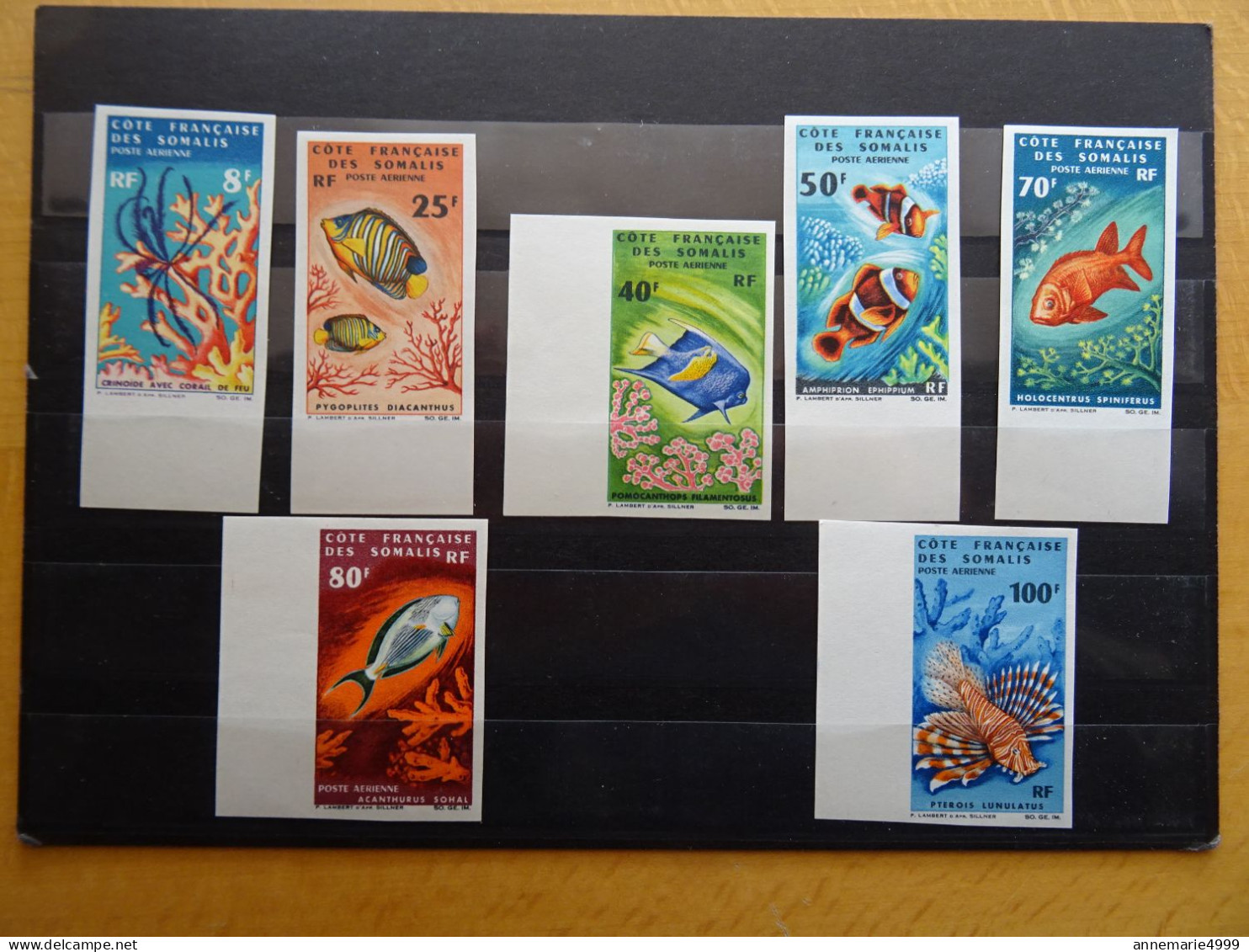 COTE FRANCAISE DES SOMALIES Série Poissons Complète NON DENTELES Neufs Sans Charnière MNH Cote 300€ - Nuevos