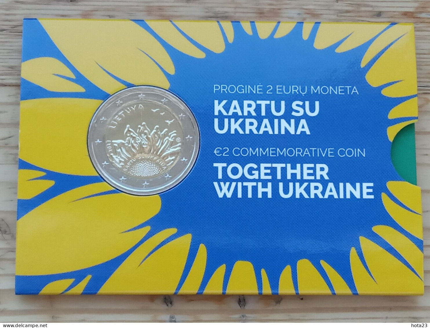 Lithuania Together With Ukraine, SLAVA Ukraine 2 Euro !!! Coin CARD !!!  2023 Year - BU - Lithuania