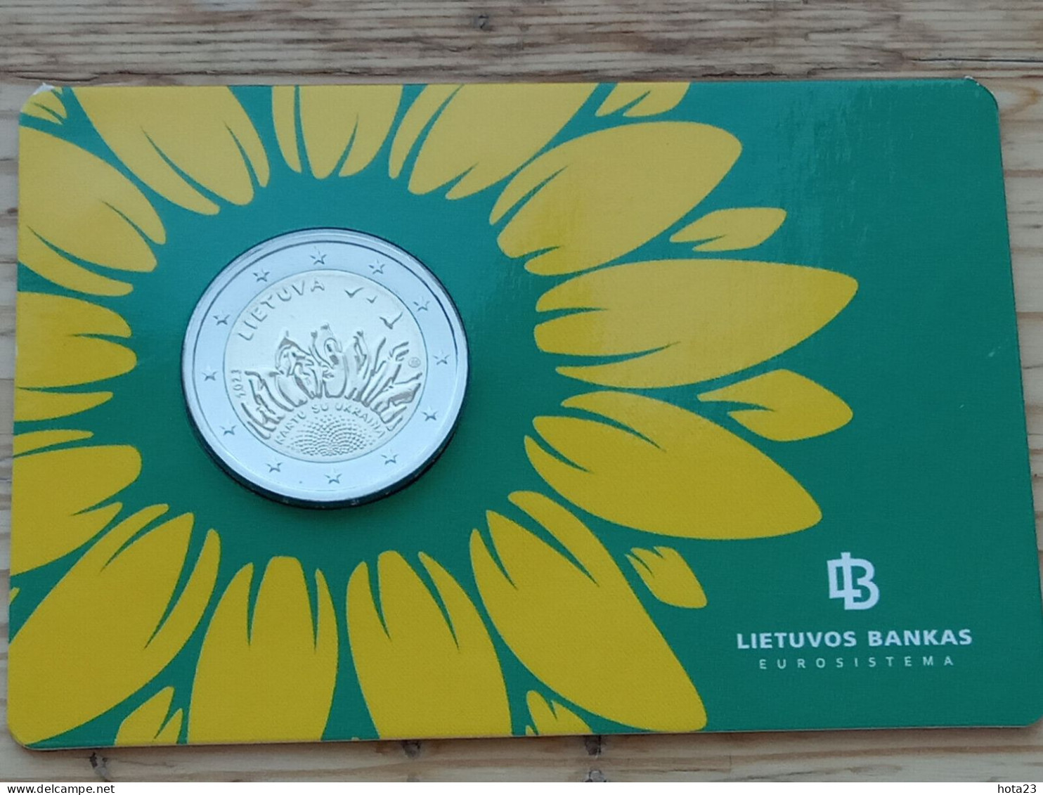 Lithuania Together with Ukraine, SLAVA Ukraine 2 euro !!! coin CARD !!!  2023 year - BU