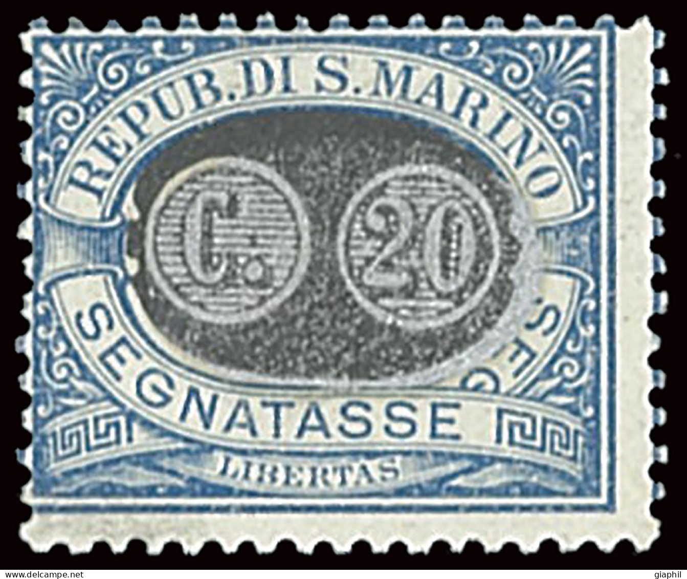 SAN MARINO 1931 SEGNATASSE 20 Su 10 CENT. (Sass. 36) NUOVO INTEGRO ** OFFERTA! - Segnatasse