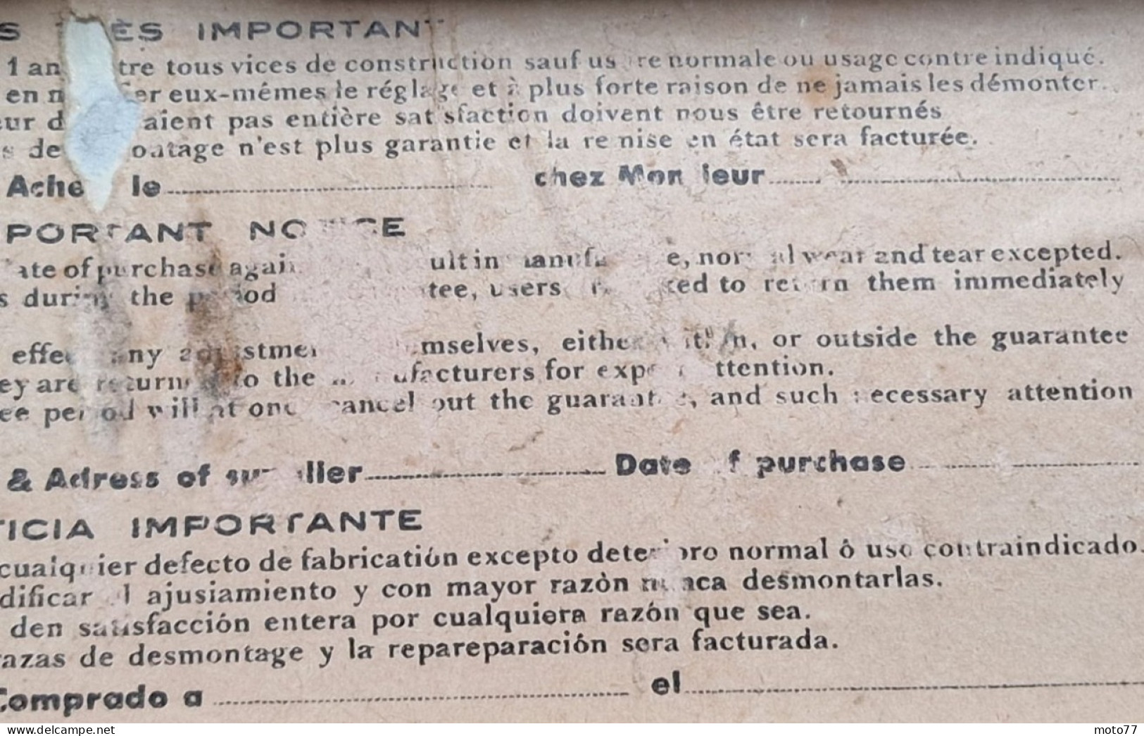 RARE Ancien OUTIL spécial - Paire de CISEAUX à DENTELER "Le Grelot" - Usine Doré Doré DD - "Laissé dans son jus"- 1969