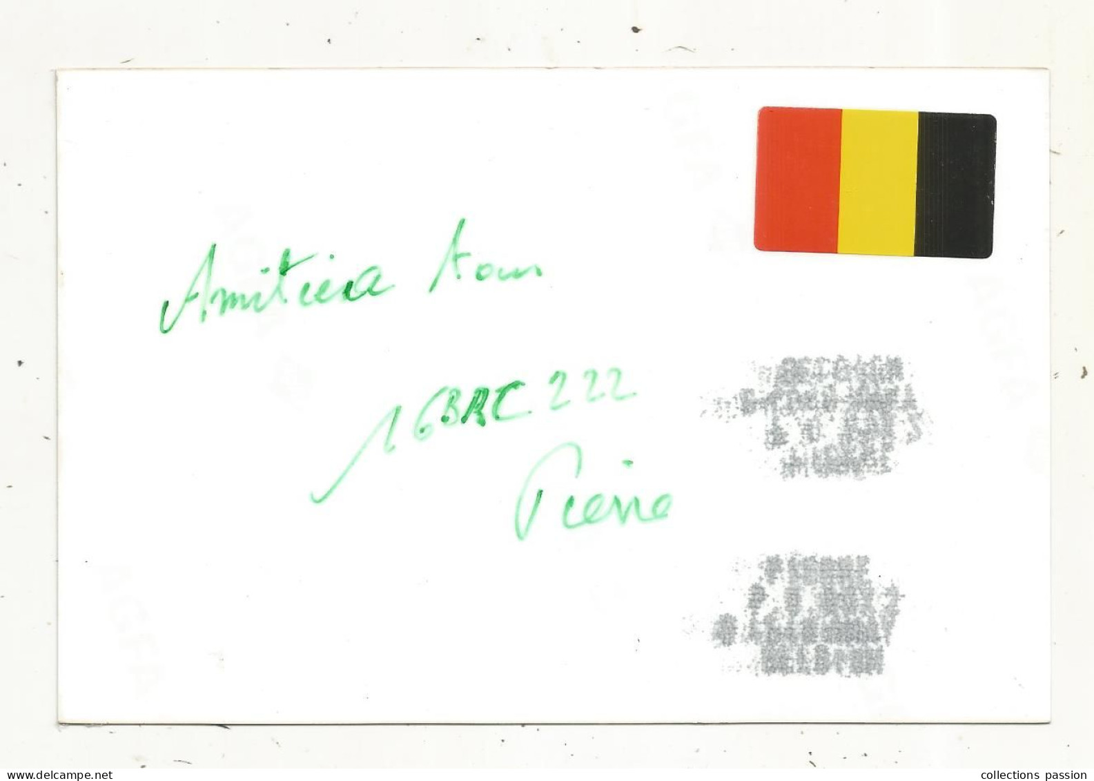 Cp , Carte QSL ,  BRAVO ROMEO CHARLIE, International DX  Group Belgium, LIEGE,  2 Scans - Radio Amateur