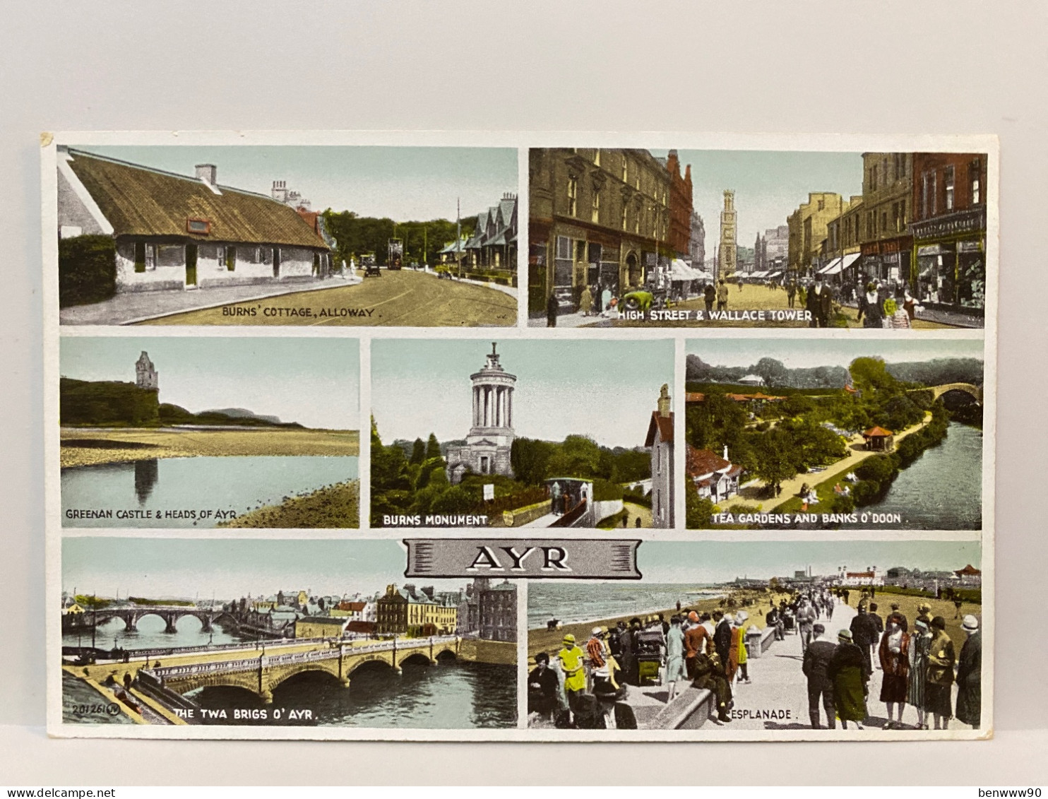 Multi View, Twa Brigs, Esplanade, Burns Monument, High Street, Ayr, Ayrshire Postcard - Ayrshire