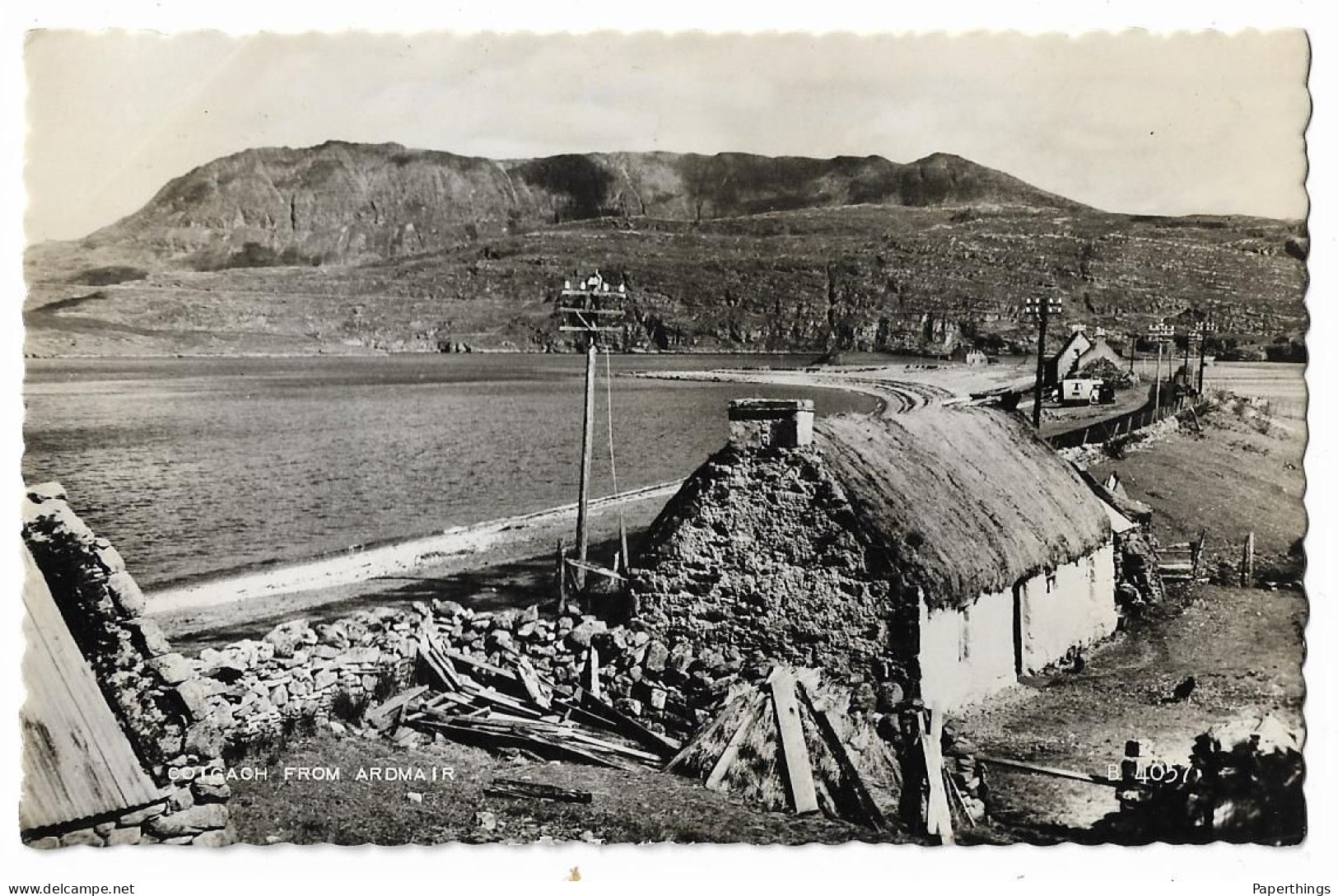 Real Photo Postcard, Scotland, Ross And Cromarty, Coigach From Ardmair, House, Cottage, Sea, Landscape. - Ross & Cromarty