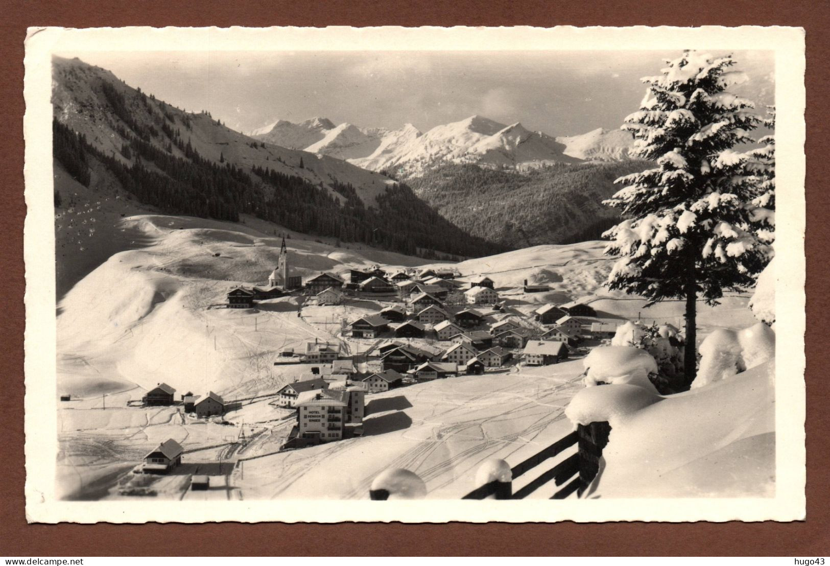 (RECTO / VERSO) BERWANG IN TIROL MIT LECHTALER ALPEN EN 1952 - N° 14 - FORMAT CPA - Berwang