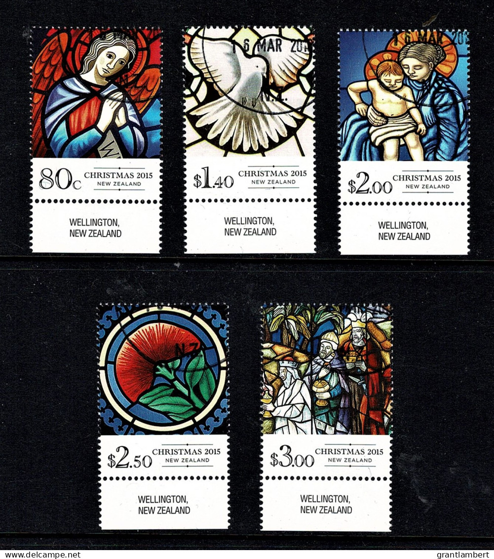 New Zealand 2015 Christmas Marginal Set Of 5 Used - Used Stamps
