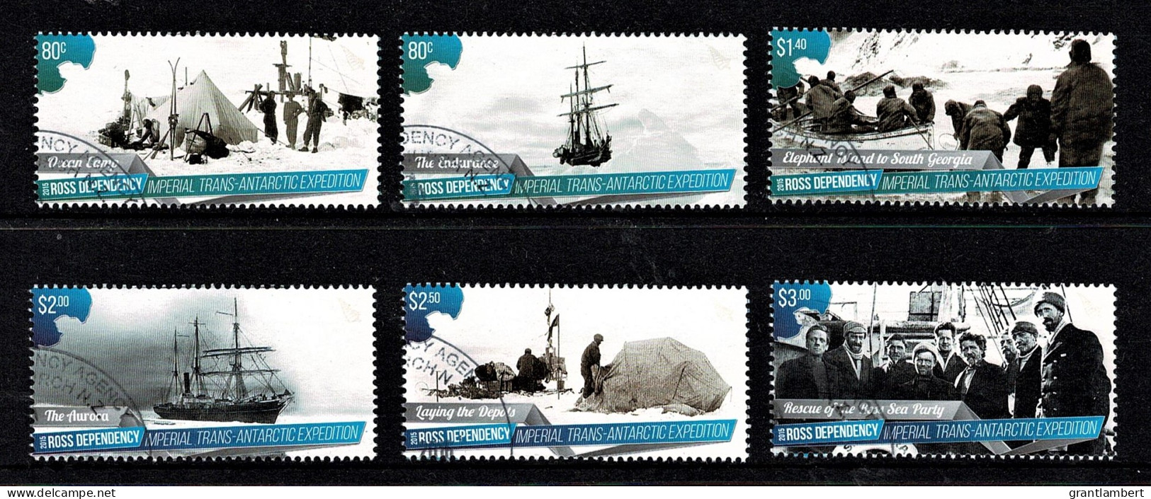 Ross Dependency 2015 The Imperial Trans-Antarctic Expedition Set Of 6 Used - Usati