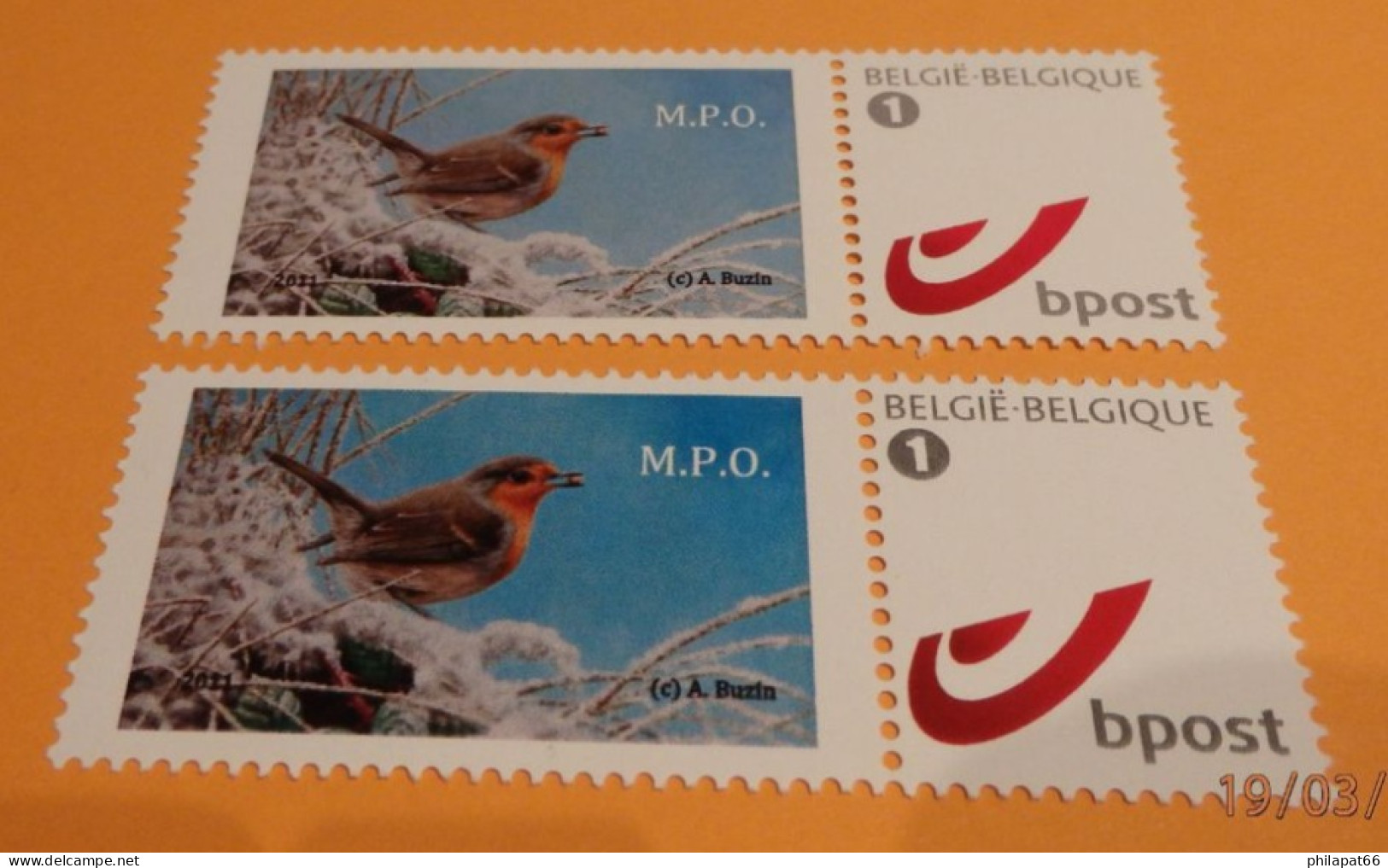 Nr 97 En 98 Mystamp Buzin Kleur Verschil - 1985-.. Vogels (Buzin)