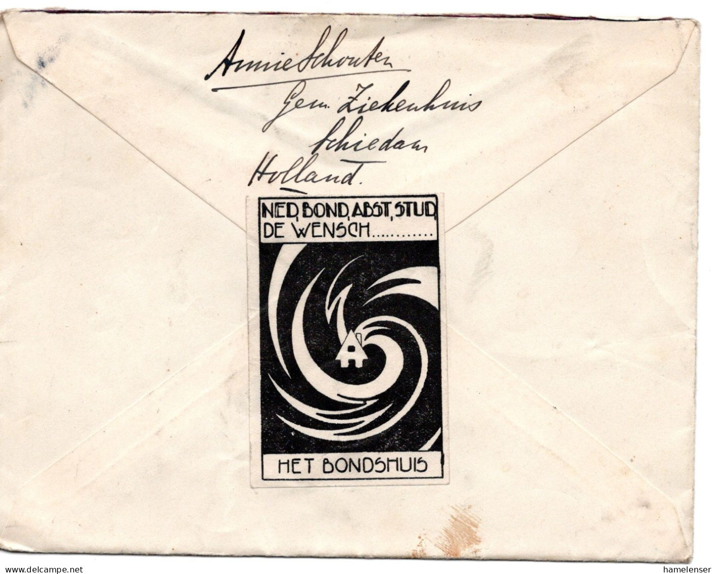 64625 - Niederlande - 1930 - 12,5c Wilhelmina EF A Bf SCHIEDAM -> Oesterreich - Cartas & Documentos