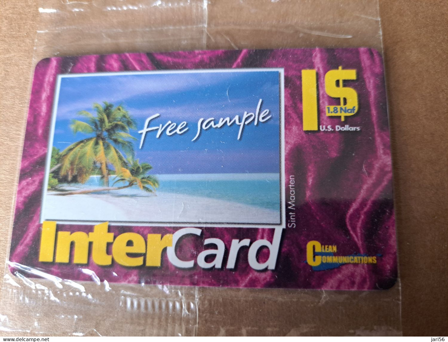 Phonecard St Martin  INTERCARDS /CLEAN COMMUNICATIONS $1 COMPLIMENTARY  NO ;1 !!!  ** 12993 ** - Antille (Olandesi)