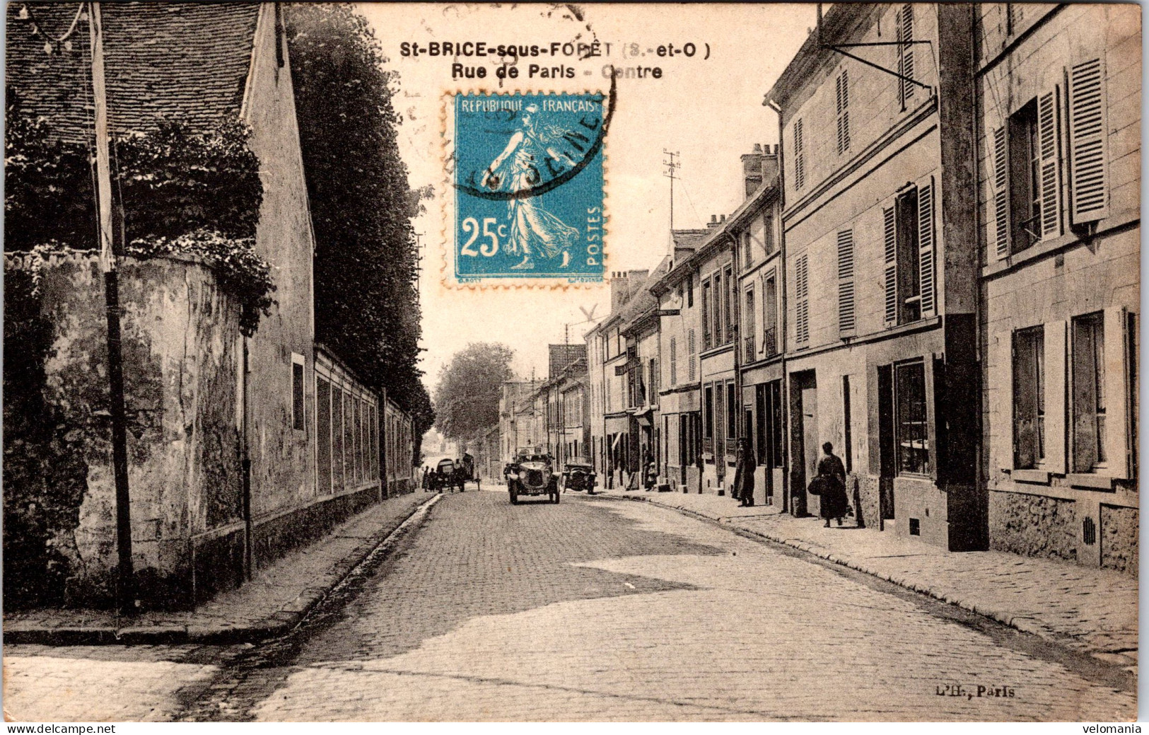 S12206 Cpa 95 Saint Brice Sous Forêt - Rue De Paris - Centre - Saint-Brice-sous-Forêt