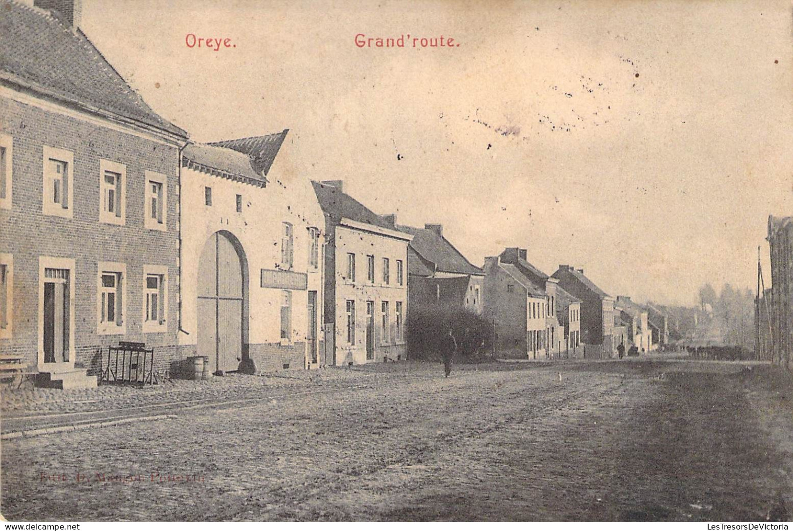 Belgique - Oreye - Grand'route - Edit. Mangon - Imprimerie - Carte Postale Ancienne - Waremme