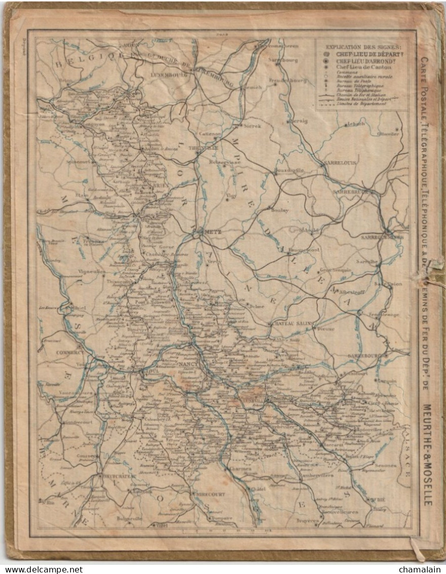 ALMANACH Des Postes Et Télégraphes  Année 1913 (bords Dorés). Meurthe Et Moselle. - Grand Format : 1901-20