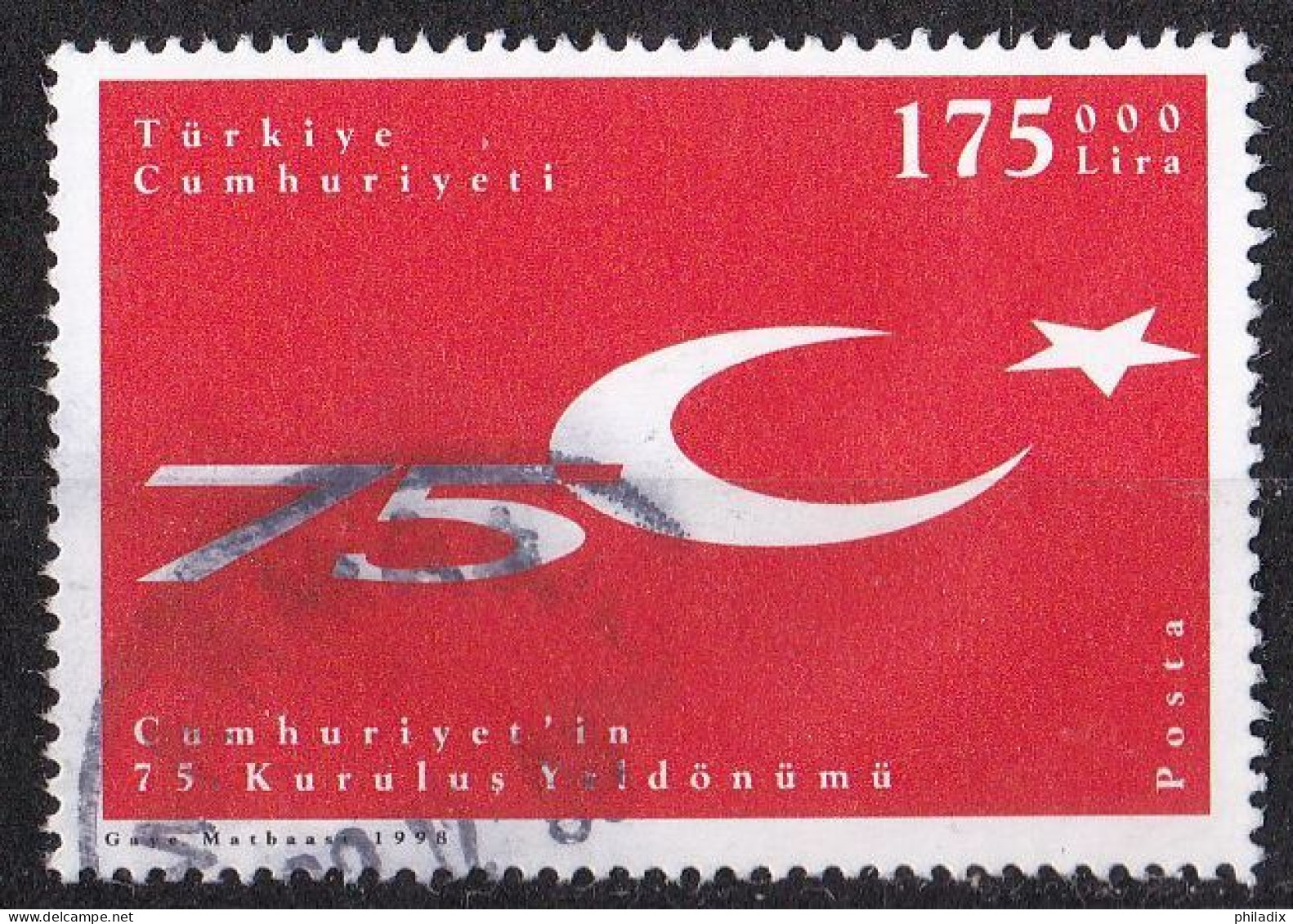 Türkei Marke Von 1998 O/used (A3-18) - Gebraucht