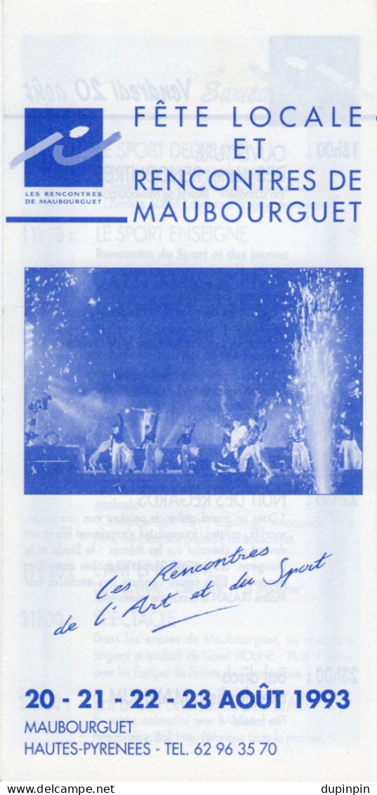 FETE LOCALE ET RENCONTRES DE MAUBOURGUET 1992-1993-1994-1995-1996-1997 - Programmes