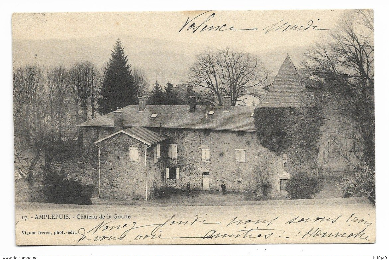 1903 AMPLEPUIS Château GOUTTE Près Lyon Villefranche Givors Julienas Meyzieu Thizy Villefranche Sur Saône Villie Morgon - Caluire Et Cuire