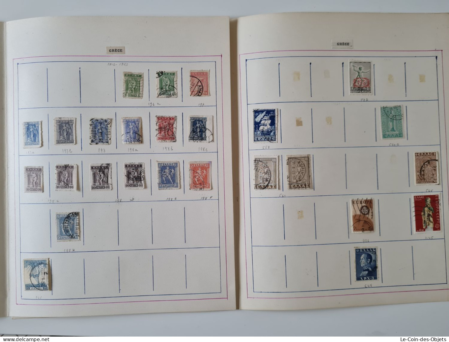 Timbres Grèce Lot De 10 Planches De 1901 - 1966 - Other & Unclassified