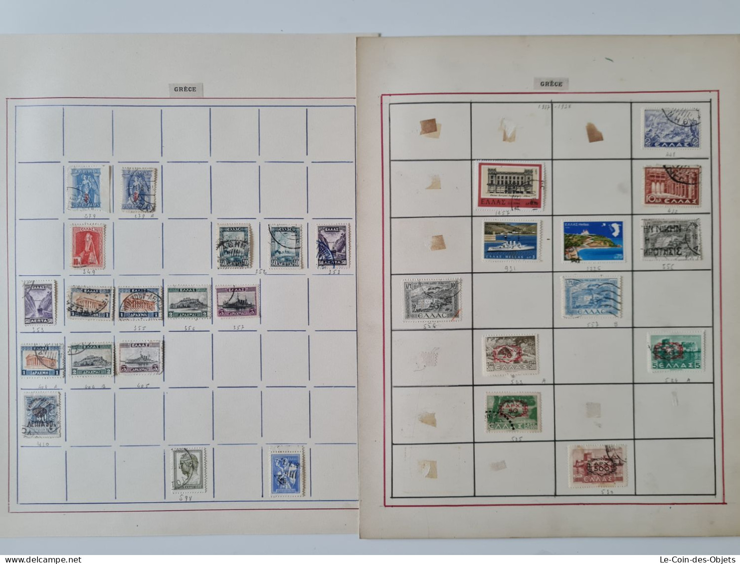 Timbres Grèce Lot De 10 Planches De 1901 - 1966 - Andere & Zonder Classificatie