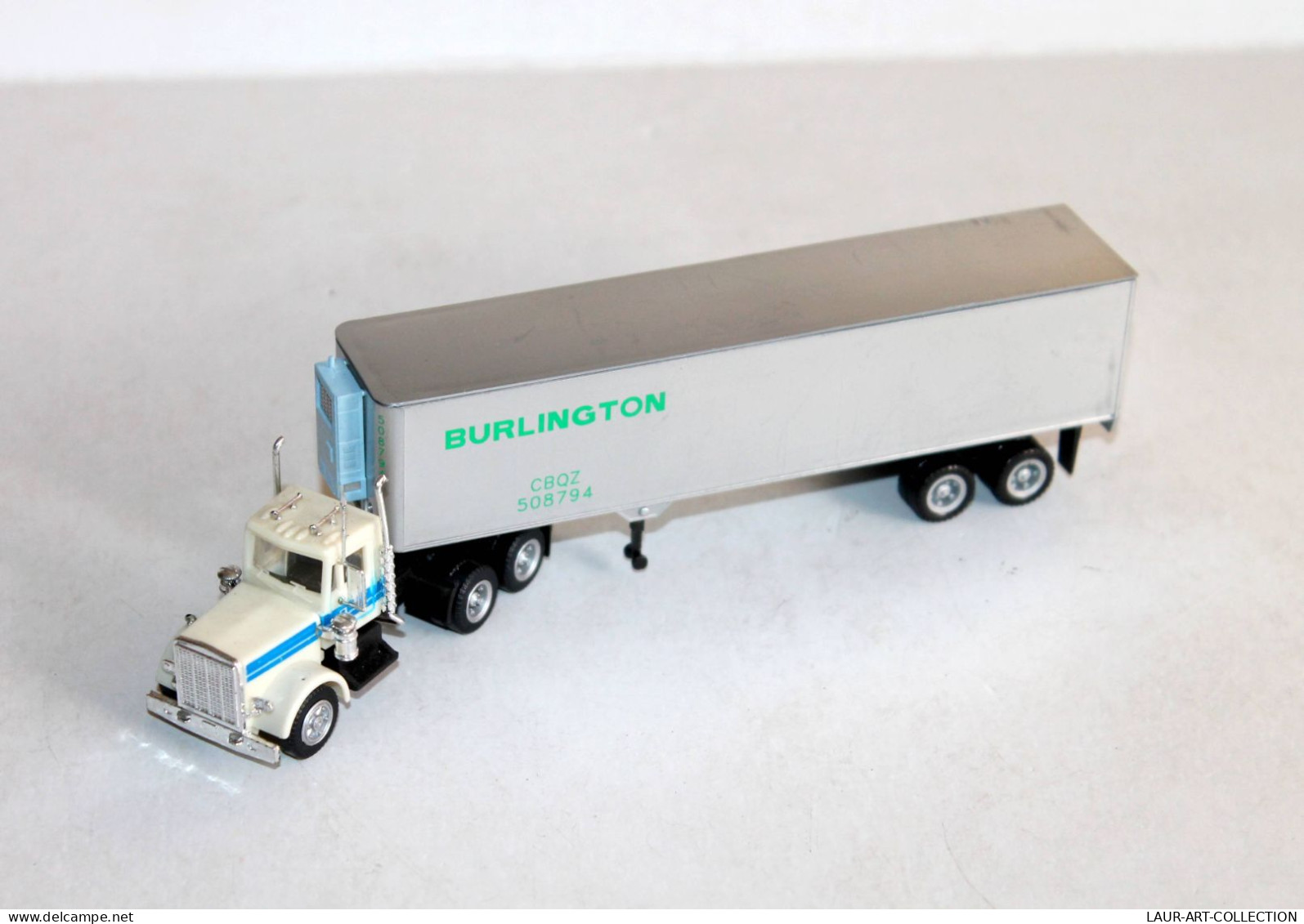 CAMION POIDS LOURD 1/87 TRANSPORTEUR: BURLINGTON 508794 TRACTEUR + SEMI REMORQUE - AUTOMOBILE MINIATURE (1712.72) - Scala 1:87