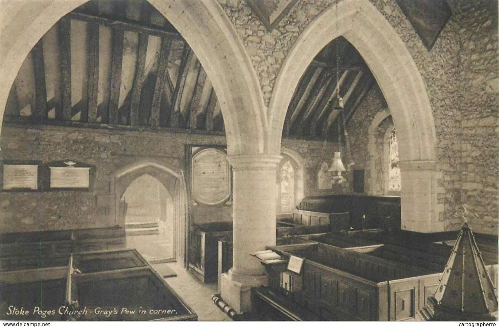 England Stoke Poges Church Gray's Pew In Corner - Buckinghamshire