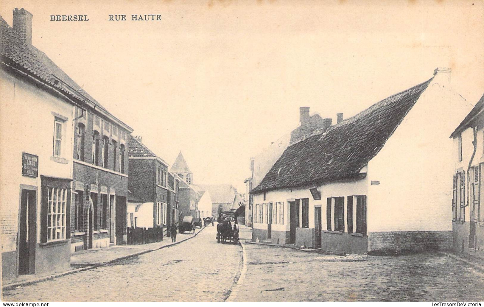 Belgique - Beersel - Rue Haute - Edit. Van Den Bosch - Attelage  - Carte Postale Ancienne - Halle