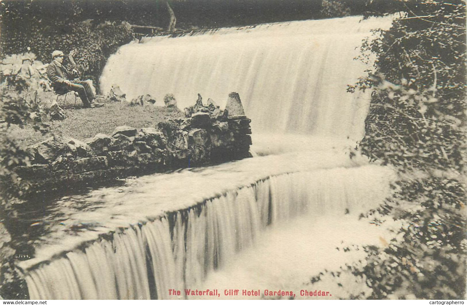 England Cheddar Cliff Hotel Gardens - The Waterfall - Cheddar