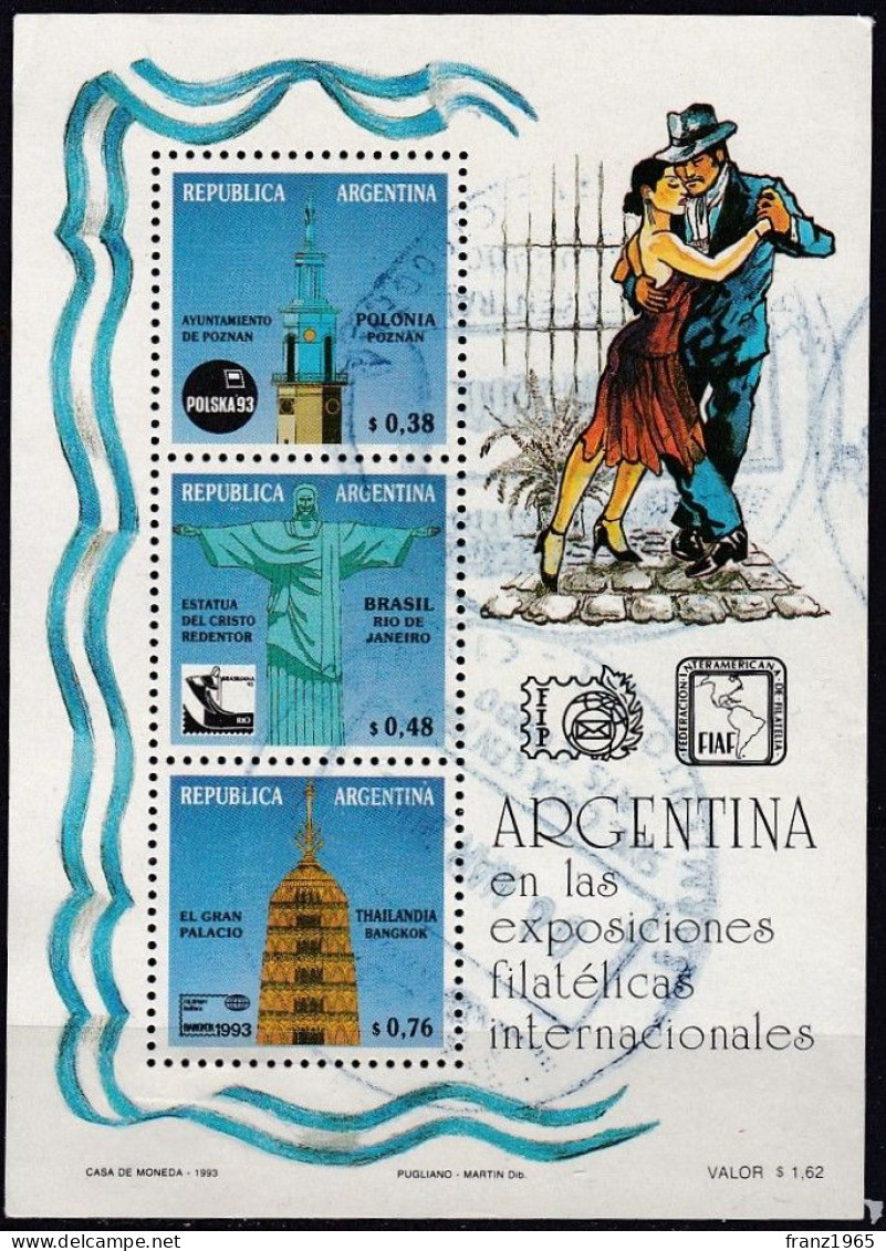 Argentina En Las Exposiciones Filatelicas Internacionales - 1993 - Gebruikt