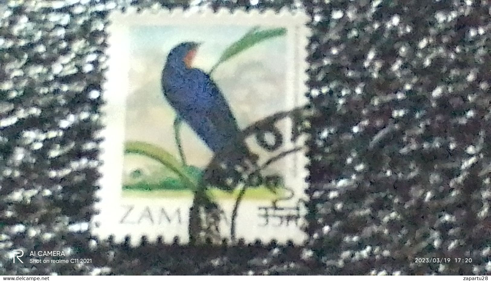 ZAMBİYA-  1989-     70/35N  BİRDS   USED - Usados