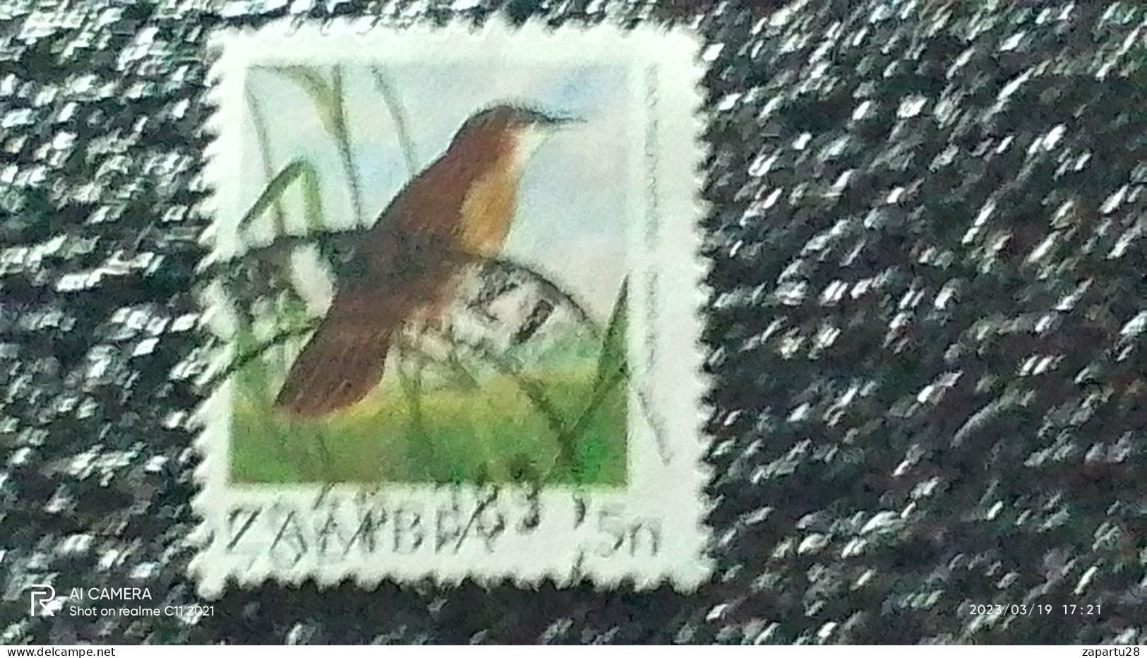 ZAMBİYA-  1987-     5N  BİRDS   USED - Oblitérés