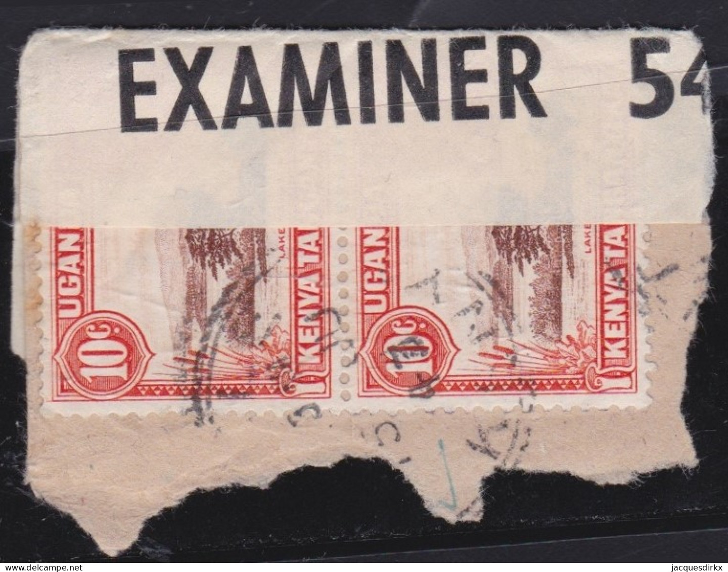 Kenya ,Uganda&Tanganyika     .    SG    .    2 Stamps  --  EXAMINER  ----       .      O        .    Cancelled - Kenya, Ouganda & Tanganyika