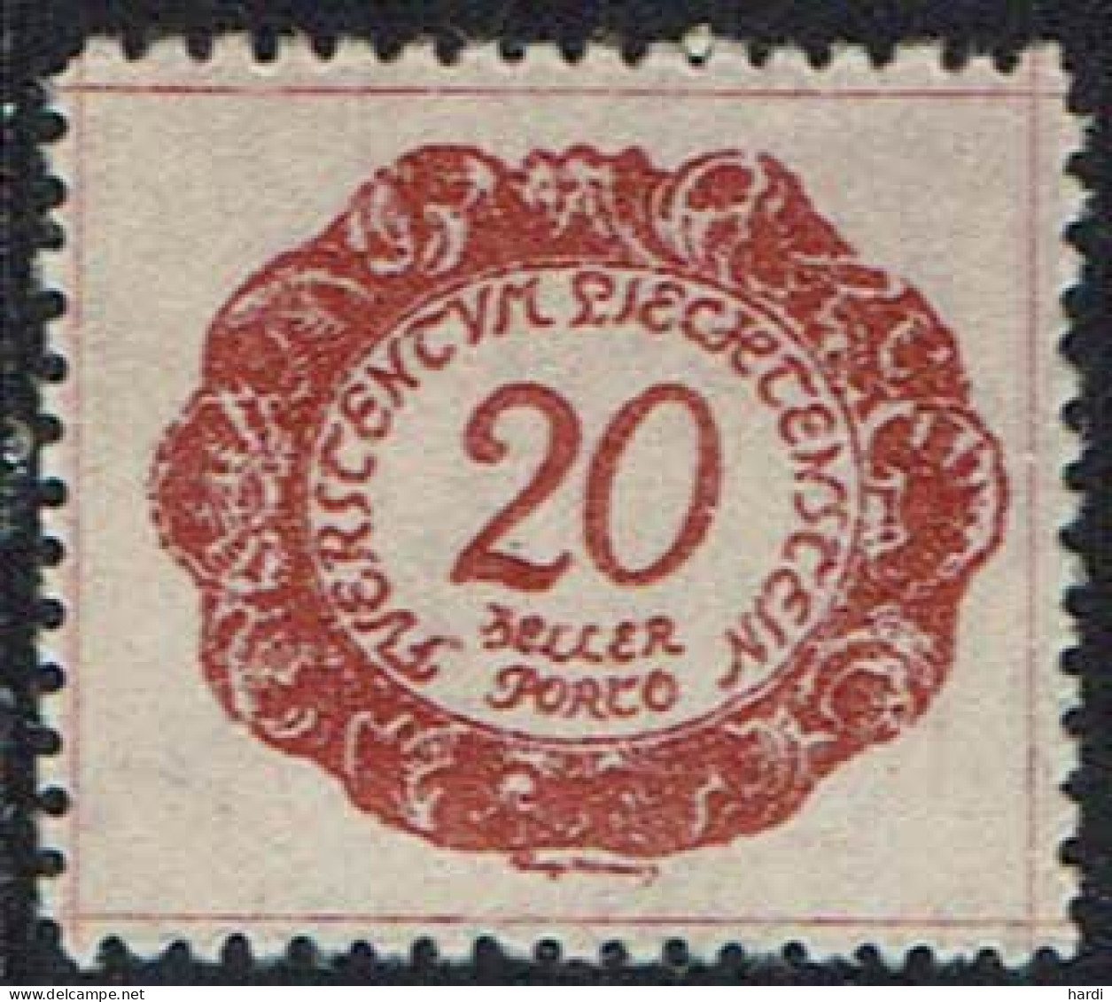 Liechtenstein 1920, MiNr.: 4, Porto Postfrisch - Segnatasse