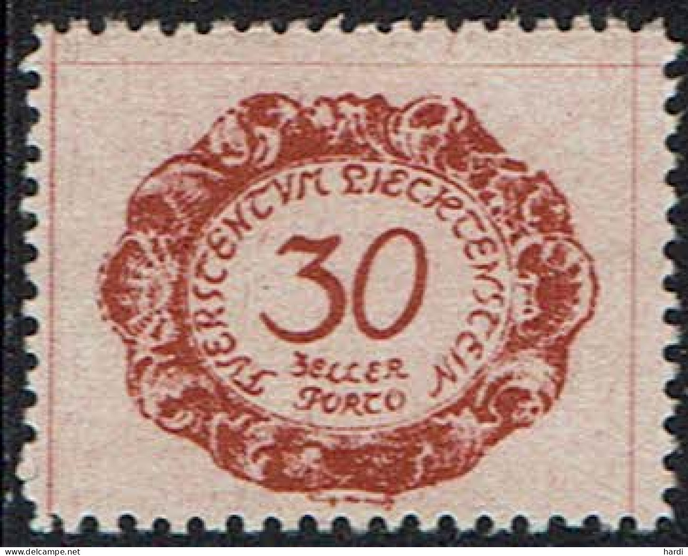 Liechtenstein 1920, MiNr.: 6, Porto Postfrisch - Segnatasse