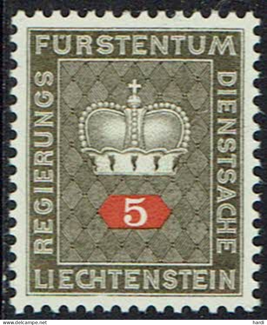 Liechtenstein 1968, MiNr.: 45, Dienstmarken Postfrisch - Oficial