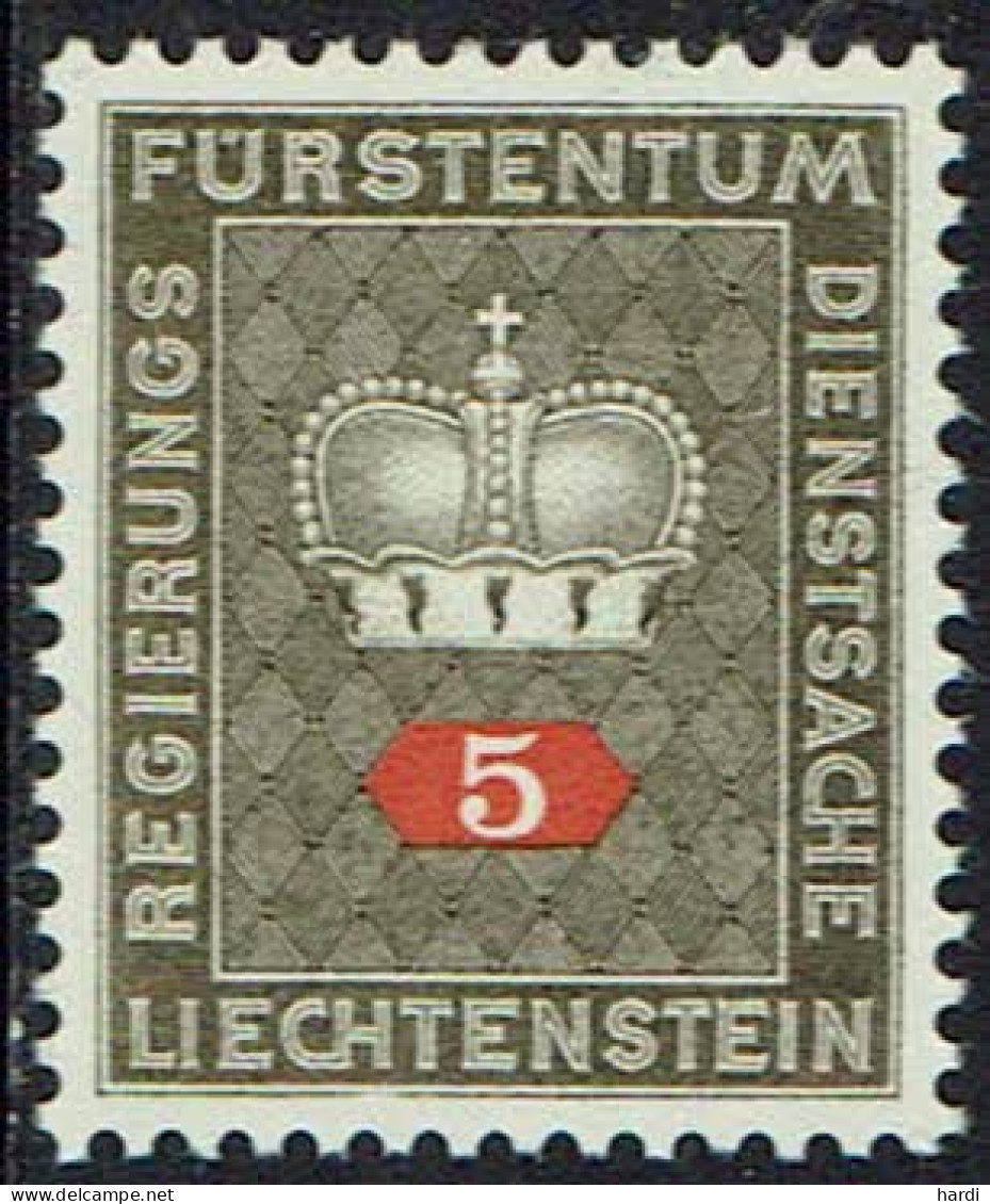 Liechtenstein 1968, MiNr.: 45, Dienstmarken Postfrisch - Service