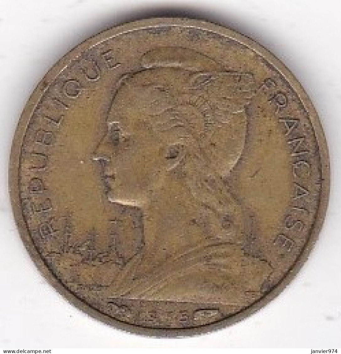 Ile De La Réunion 10 Francs 1955 , En Bronze Aluminium , Lec# 78 - Réunion