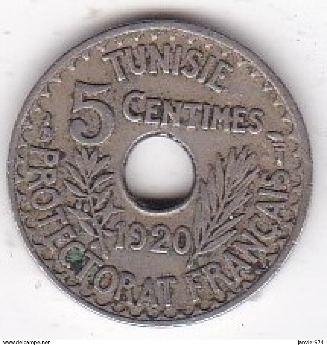 Protectorat Français . 5 Centimes 1920, Petit Module, En Frappe Médaille,  En Cupro Nickel, Lec# 88a - Tunisie
