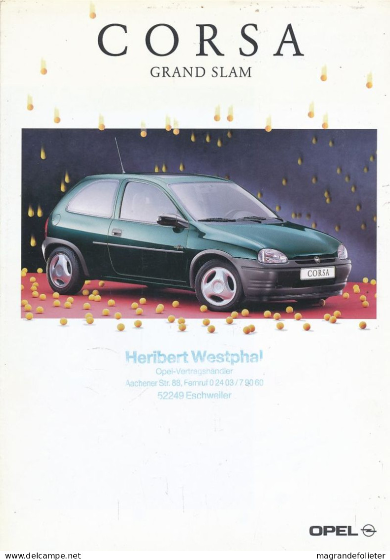 CATALOGUE VOITURE OPEL CORSA GRAND SLAM - Voitures