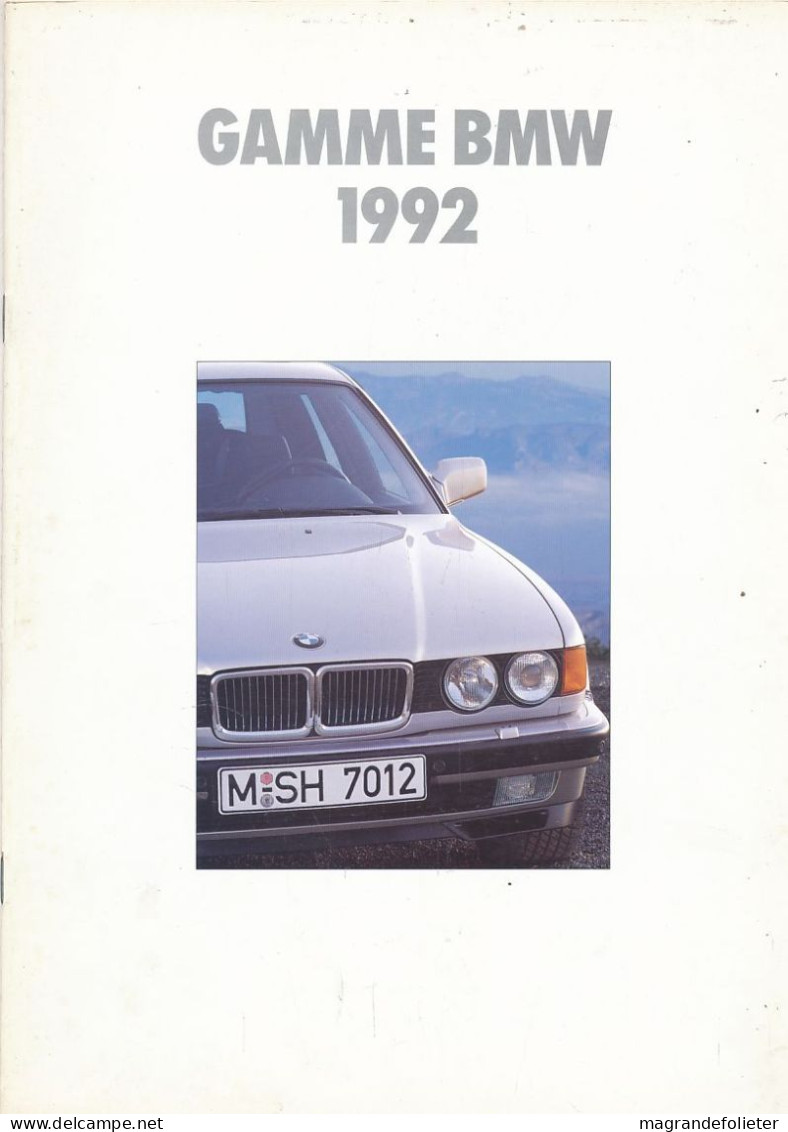 CATALOGUE VOITURE GAMME BMW 1992 - Voitures