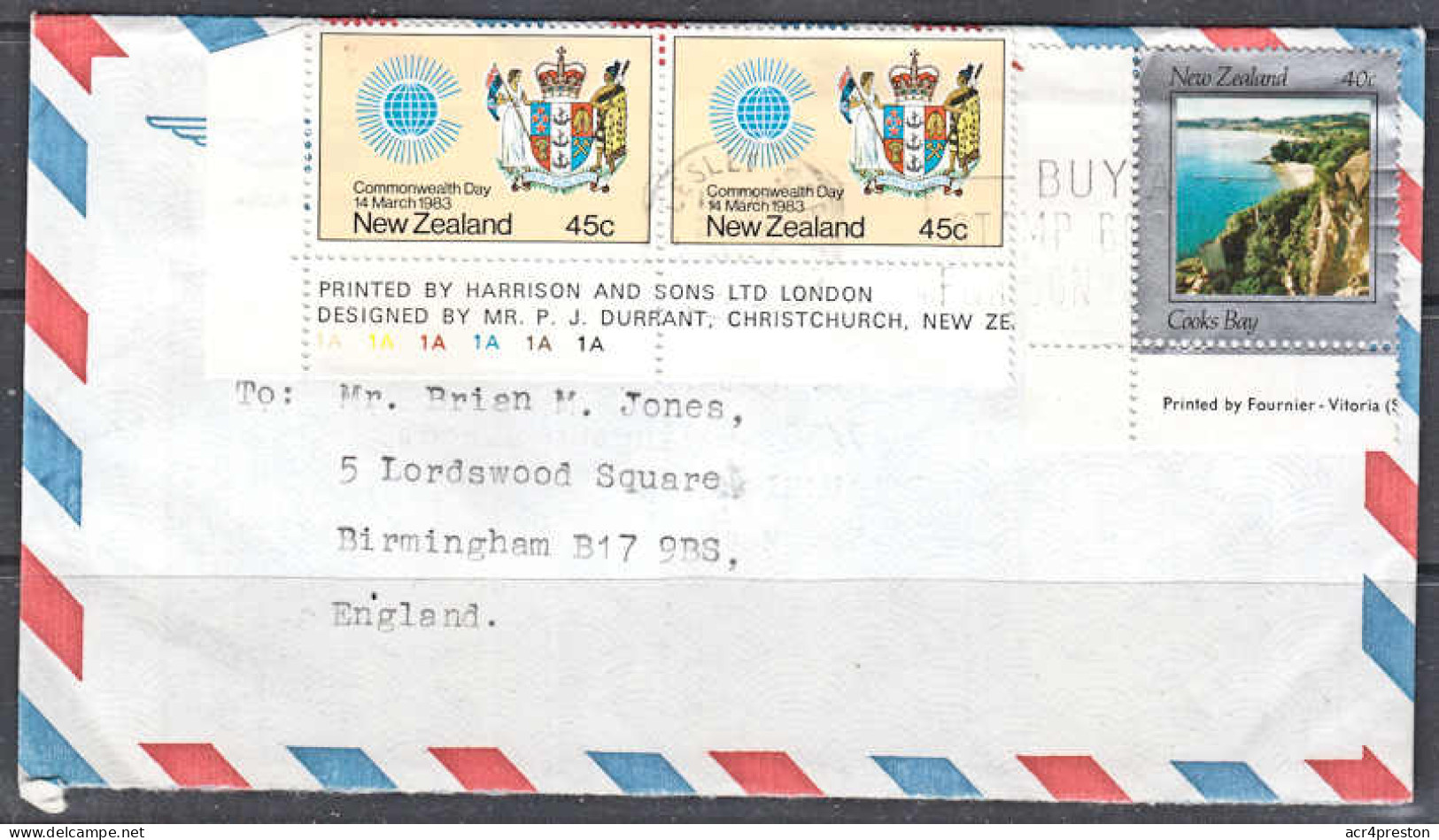 Ca0418 NEW ZEALAND 1983 Cover To England - Lettres & Documents