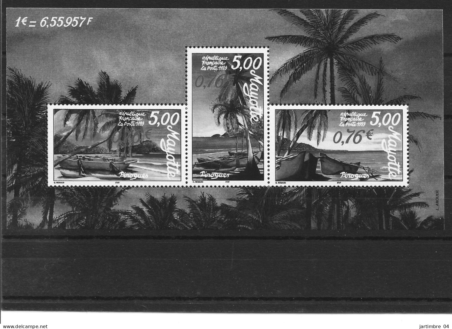 1997 MAYOTTE BF 2**  Paysages, Barques, Palmiers - Blocks & Kleinbögen