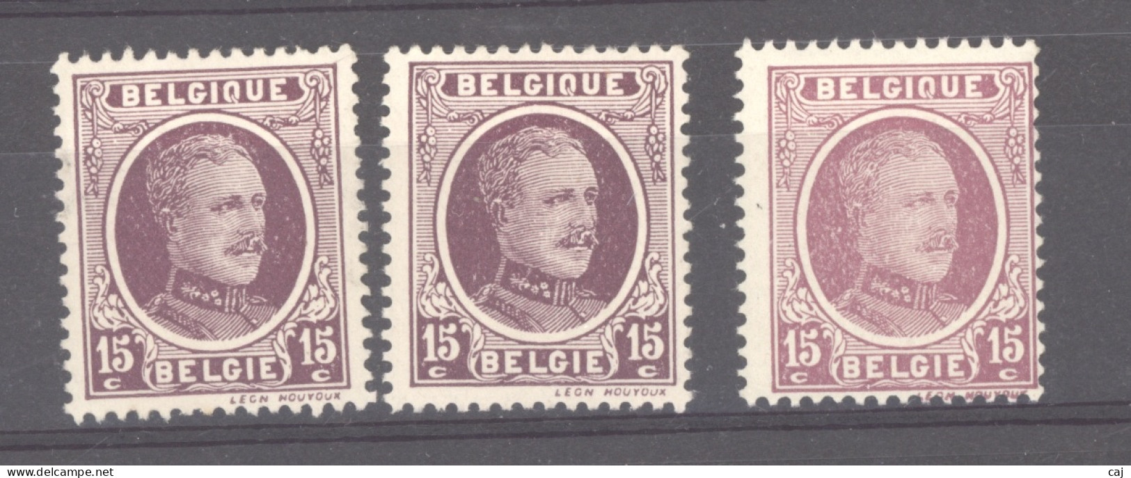 BE 0447  -  Belgique  :  COB 195  *  3 Teintes - 1922-1927 Houyoux