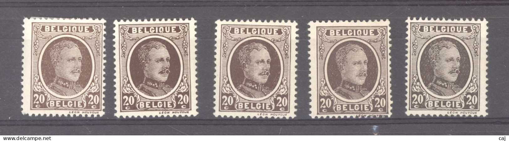BE 0448  -  Belgique  :  COB 196  *  5 Teintes - 1922-1927 Houyoux