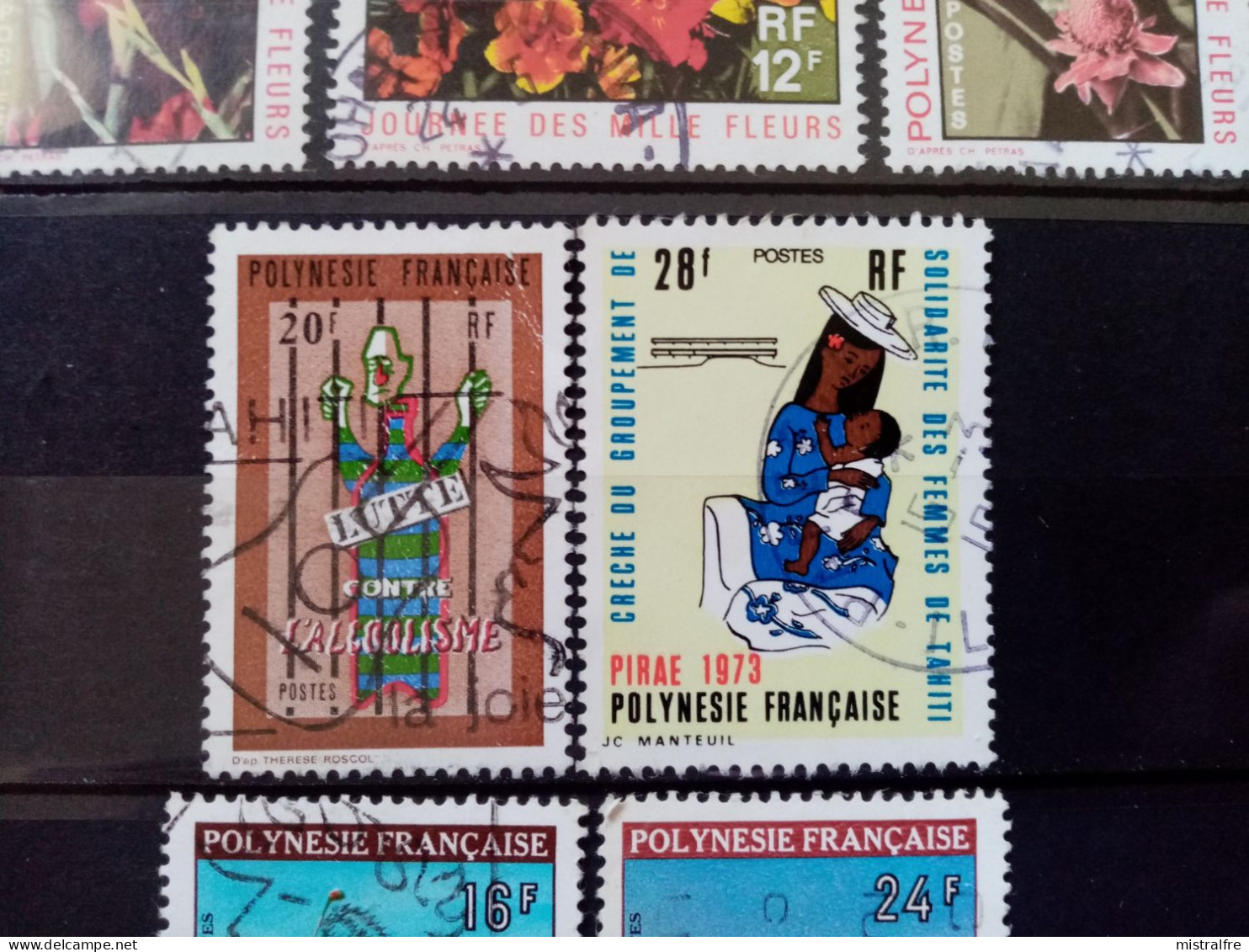 POLYNESIE .1970 à 1974. N° 80 à 95. Lot De 9 Oblitérés . Côte YT 2024 : 37,95 € - Gebraucht