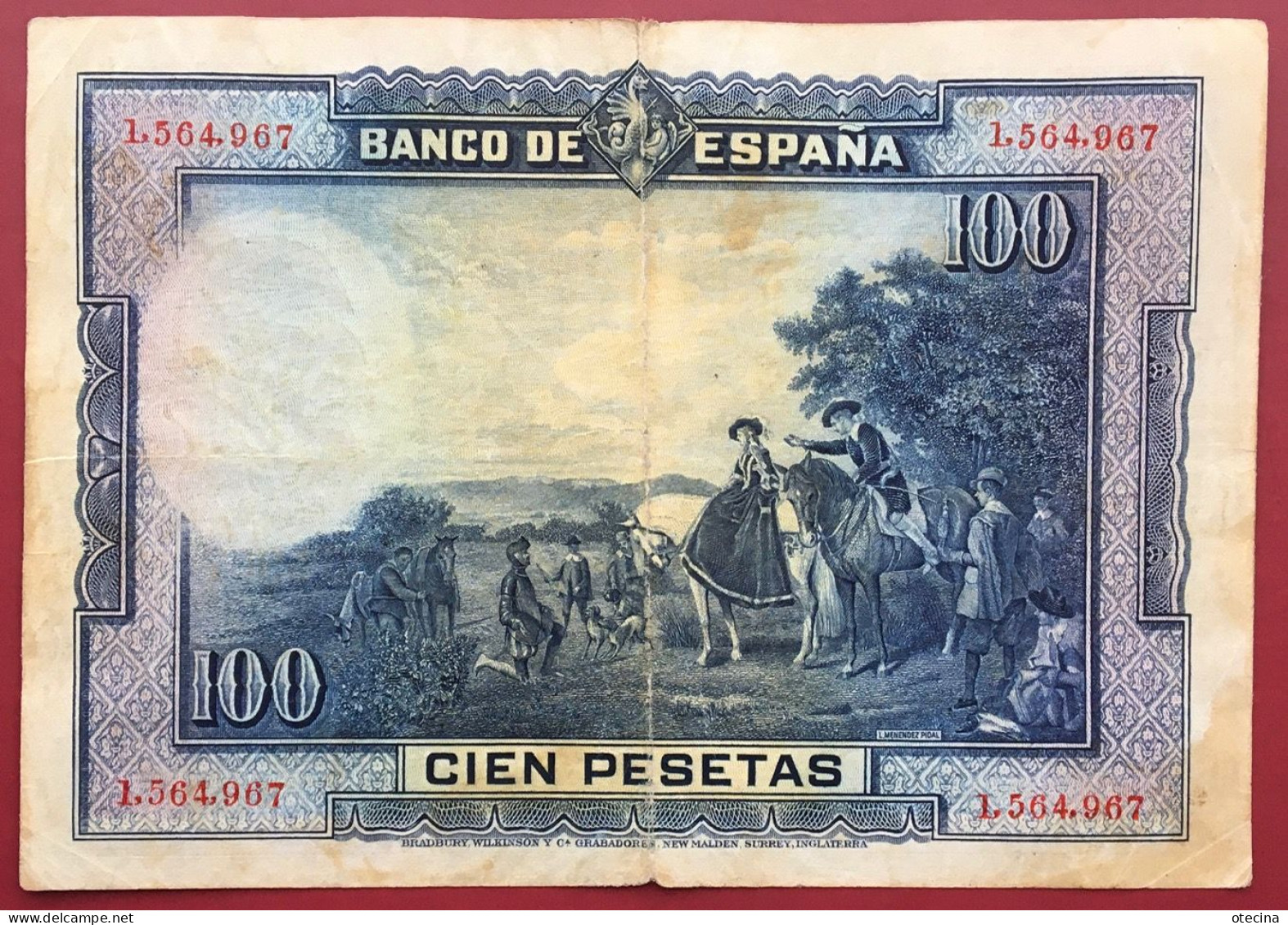 ESPAGNE 100 Pesetas "Cervantes" 15 Aout 1928 P#76 F - 100 Peseten