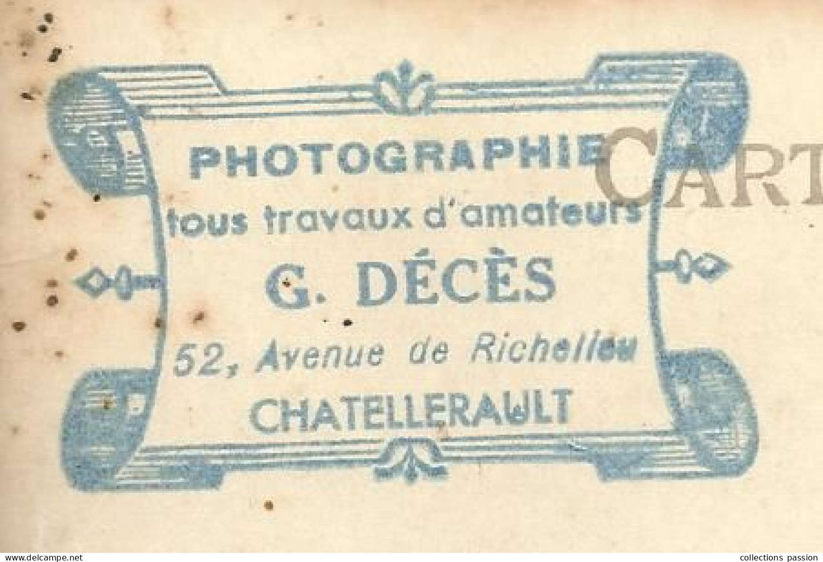 Cp, Carte Photo G. Décés , CHATELLERAULT,  Foire, Vierge - Kirmes